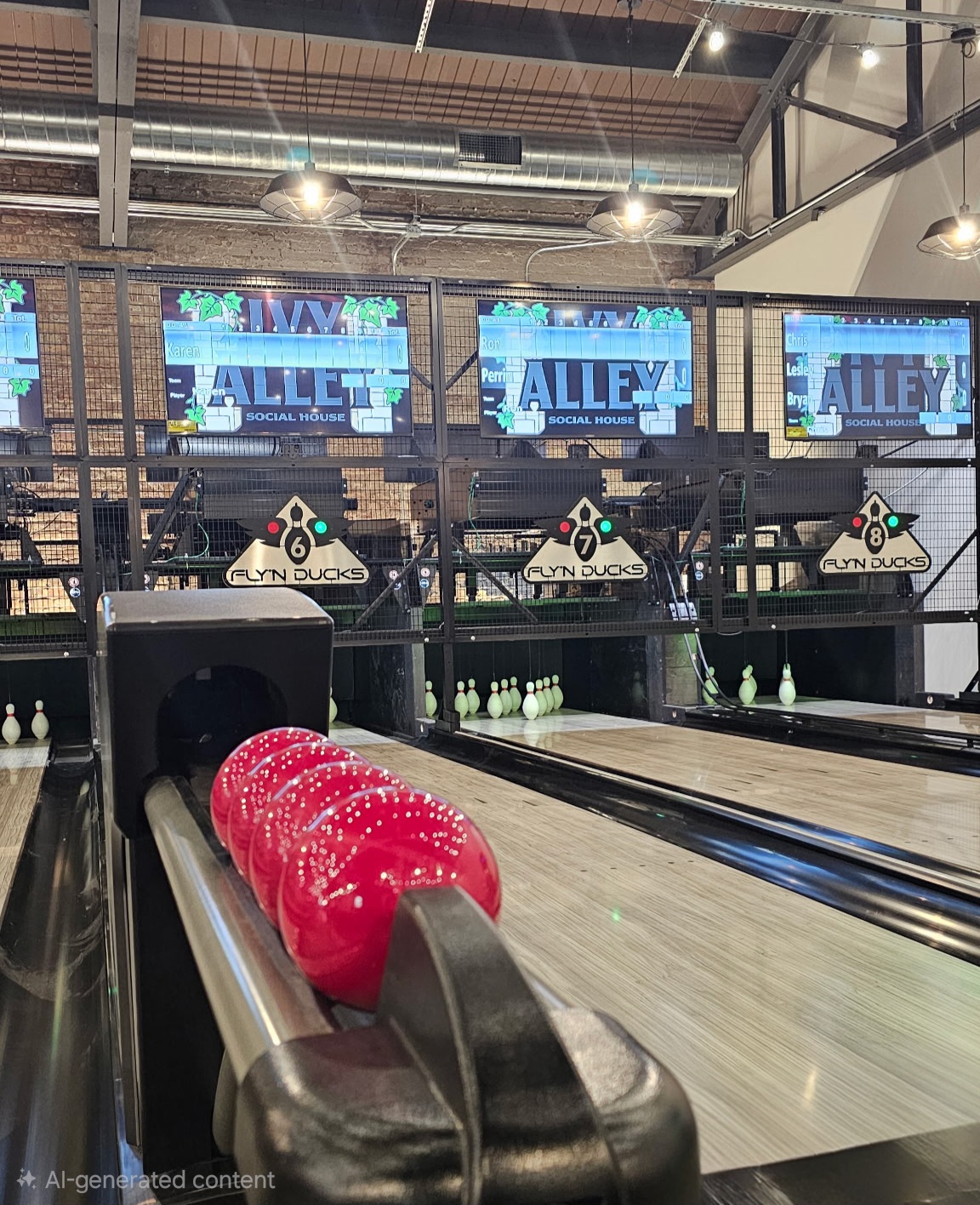 Duckpin bowling lanes